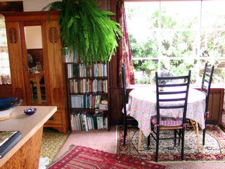 book case and table